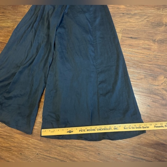 Forte Forte Black Semi-Sheer Palazzo Pants Wide Leg Silk Cotton Luxury US 6 - Picture 12 of 13